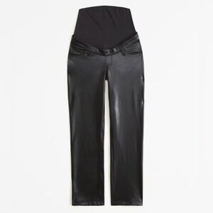 Abercrombie & Fitch Maternity Vegan Leather 90s Straight Pant